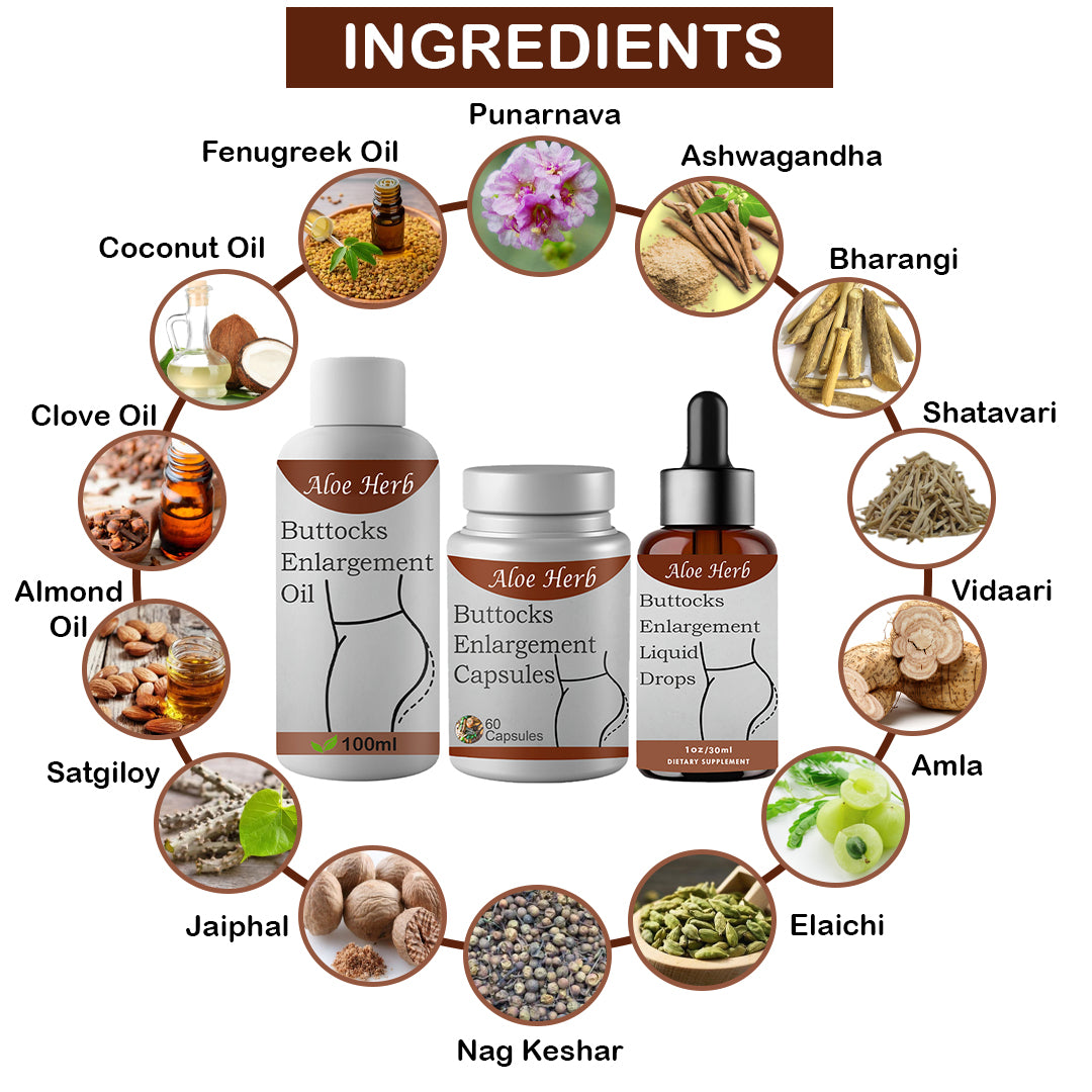 Buttocks Reduction, cream, Capsules and liquid drops 