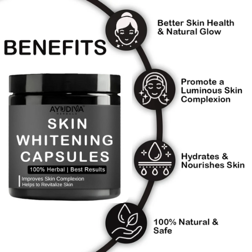 Skin Whitening Capsules For Skin Brightening & Skin Tone Improvement 60 Capsules