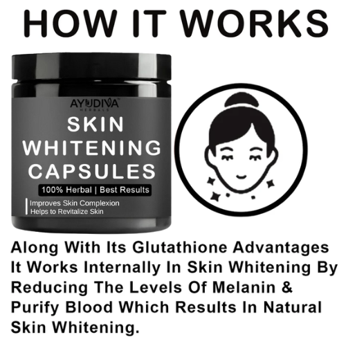 Skin Whitening Capsules For Skin Brightening & Skin Tone Improvement 60 Capsules