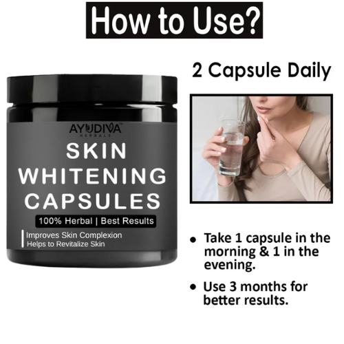 Skin Whitening Capsules For Skin Brightening & Skin Tone Improvement 60 Capsules