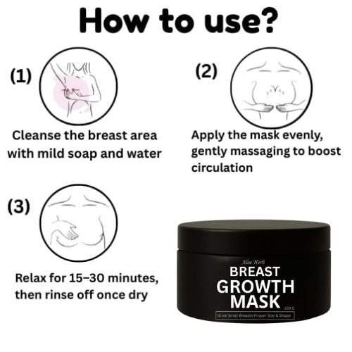 Breast Growth Mask To Increase Breast Size & Enlarge Small Breasts By Aloe Herb